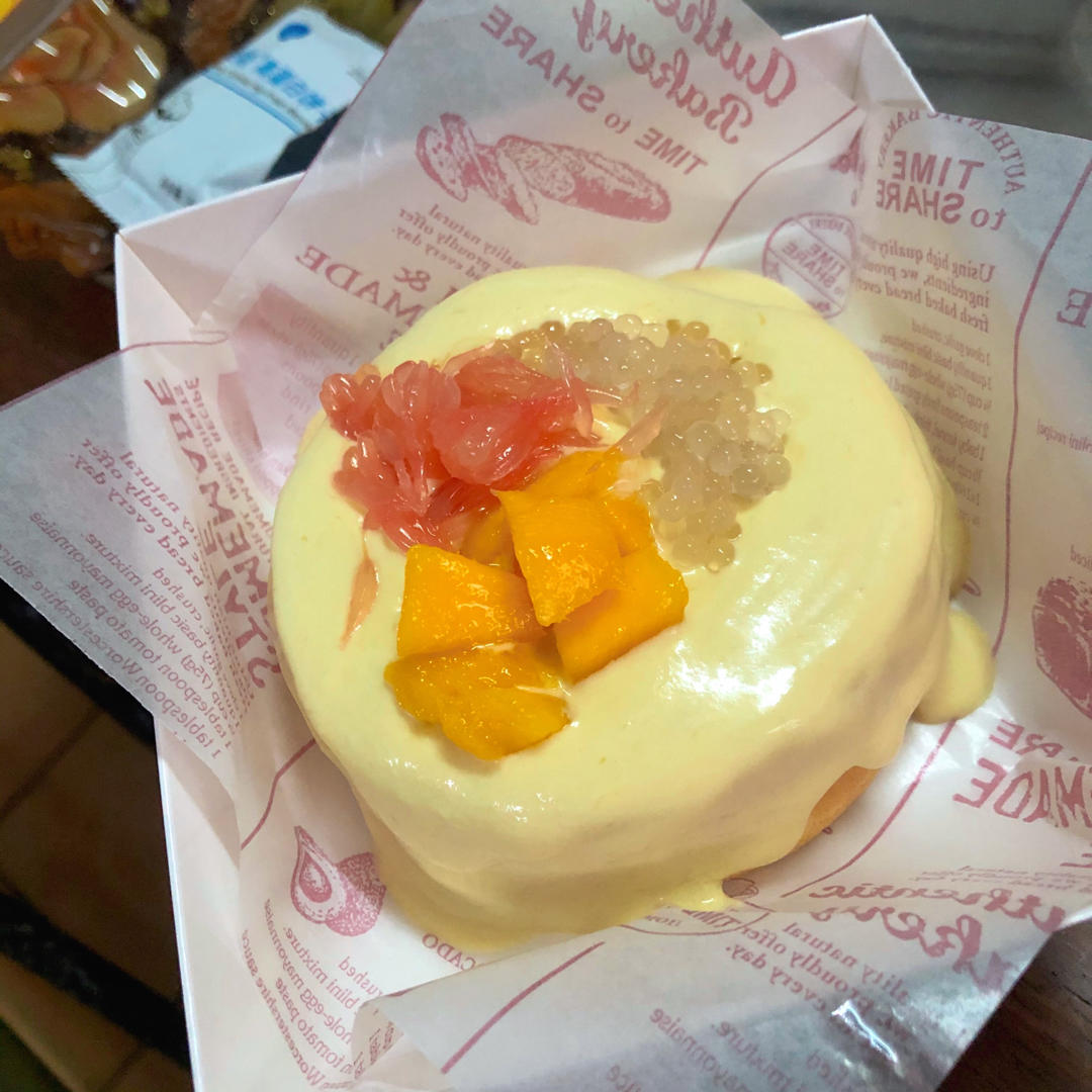 杨枝甘露爆浆蛋糕【初味日记】