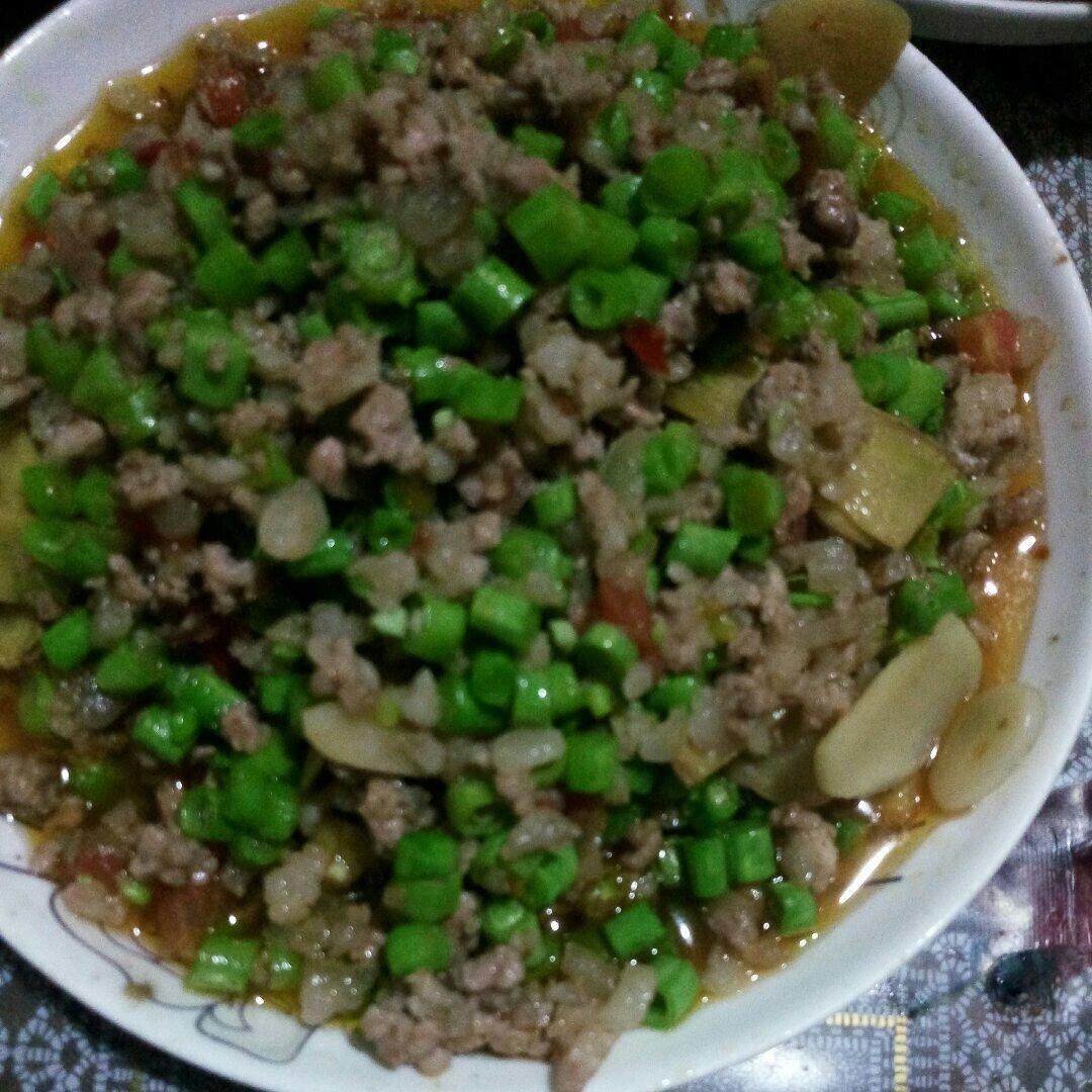 缸豆炒肉末