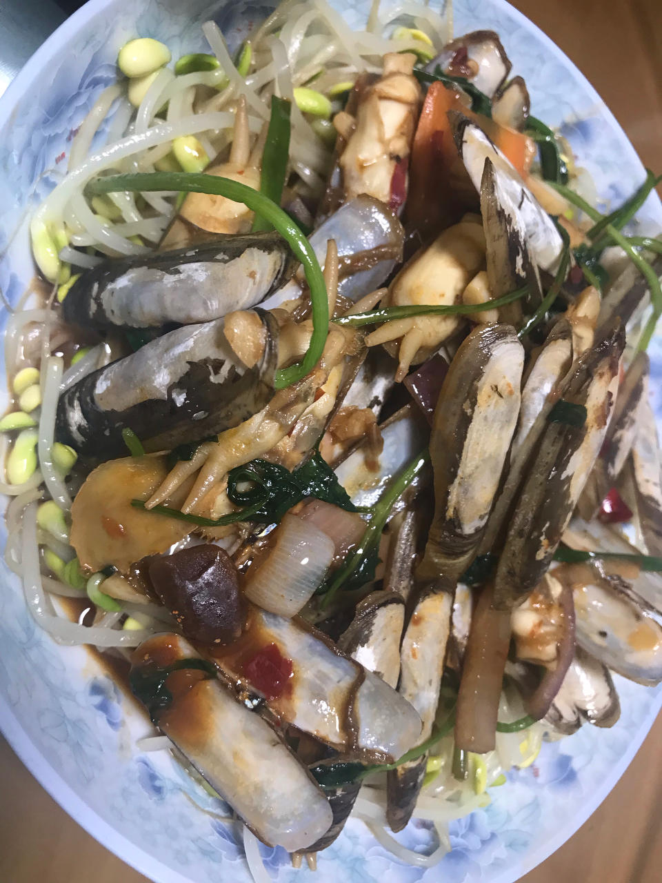 姜葱爆炒圣子/大排档做法/快手菜/姜葱爆炒蛏子王