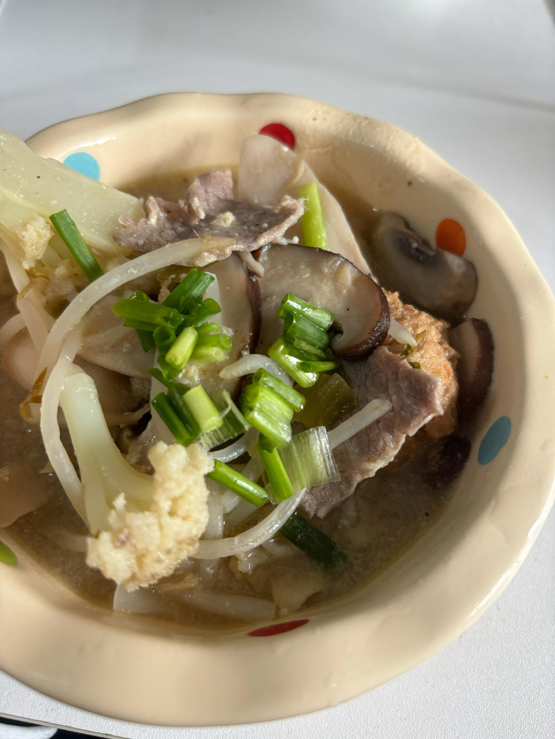 花菜炝肉汤