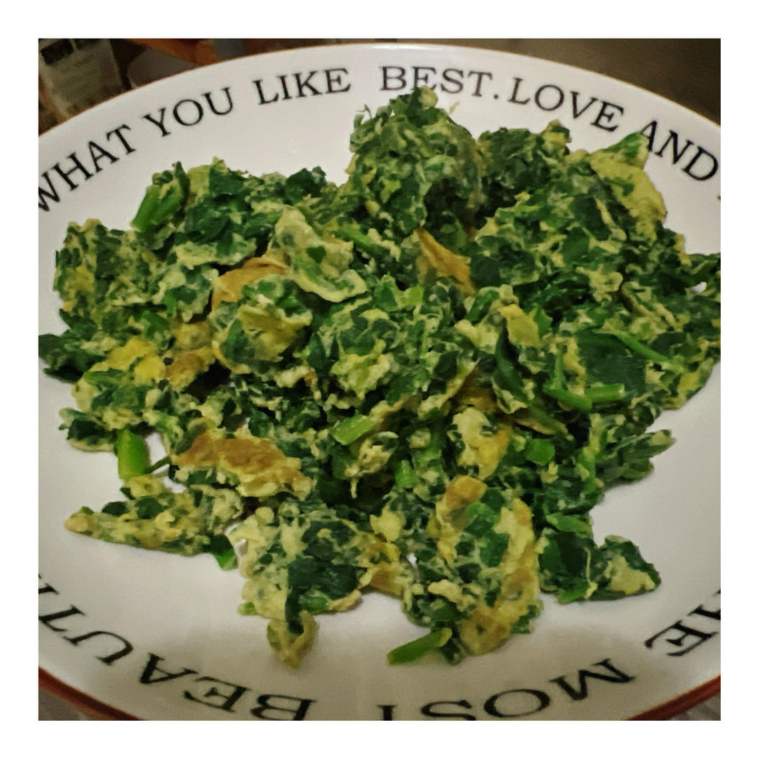 荠菜炒鸡蛋
