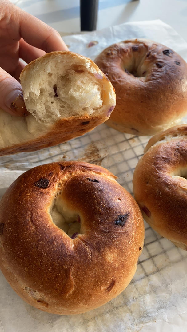 制作快！不用出膜，低脂好吃的面包就是它啦 | 贝果