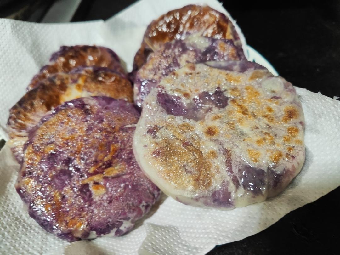 奶香芝士紫薯饼