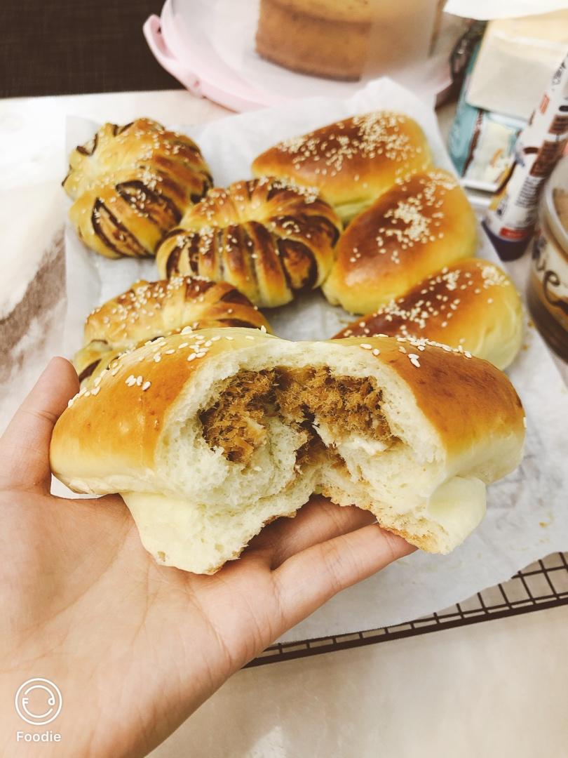 肉松沙拉酱面包（65度汤种）