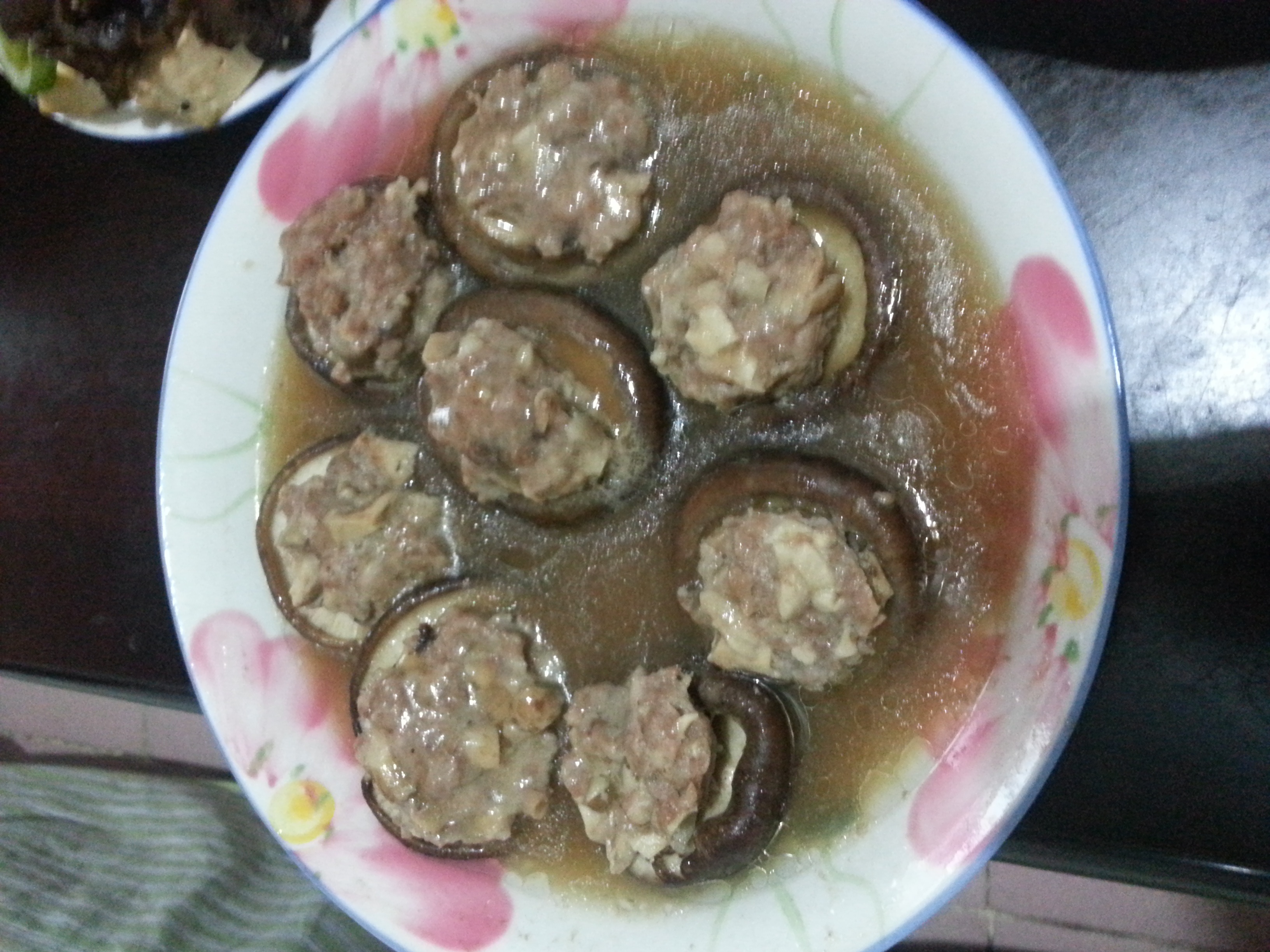 豆腐肉末酿香菇