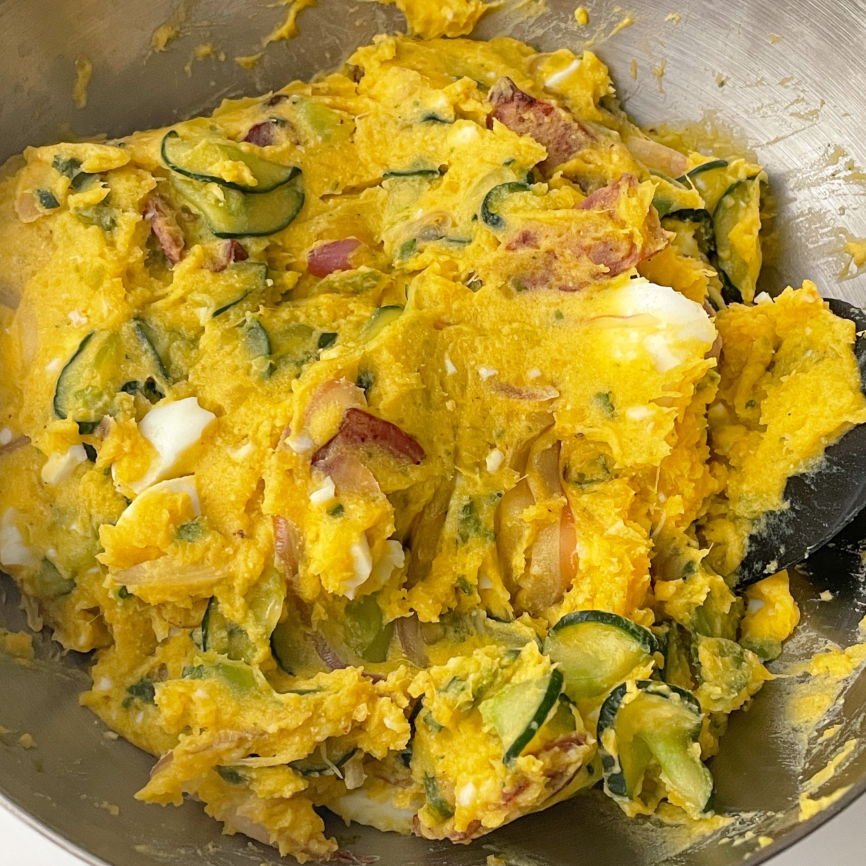 秋冬暖胃热轻食🎃贝贝南瓜鸡蛋温沙拉的做法 步骤11