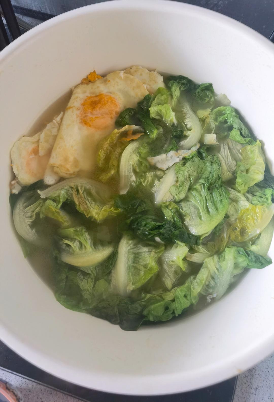 低卡掉秤生菜鸡蛋汤