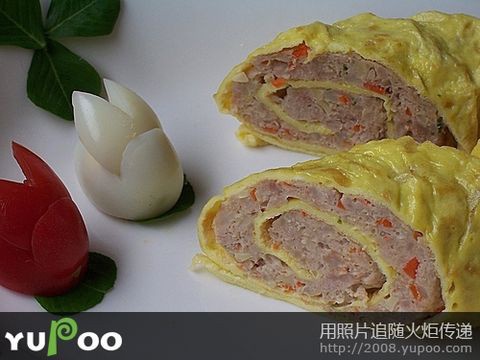 猪肉虾茸鸡蛋卷