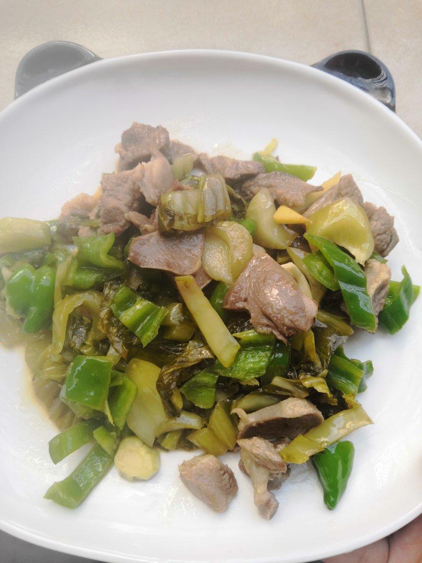 辣椒酸菜炒猪舌