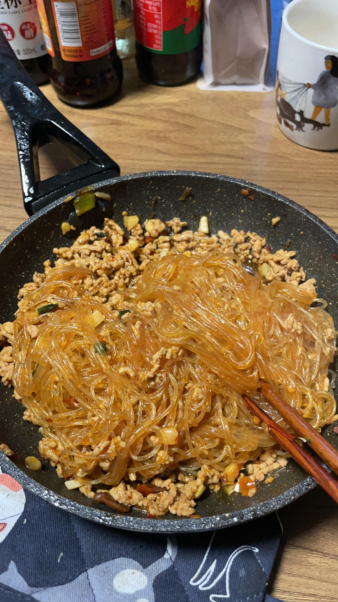 肉末粉丝煲（蚂蚁上树，干捞粉丝煲）