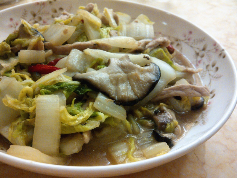 白菜炒肉丝