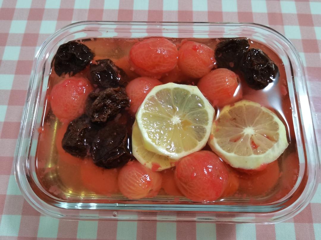 冰镇梅渍小番茄，开胃解腻，冰冰凉凉，酸甜可口，超级适合夏天