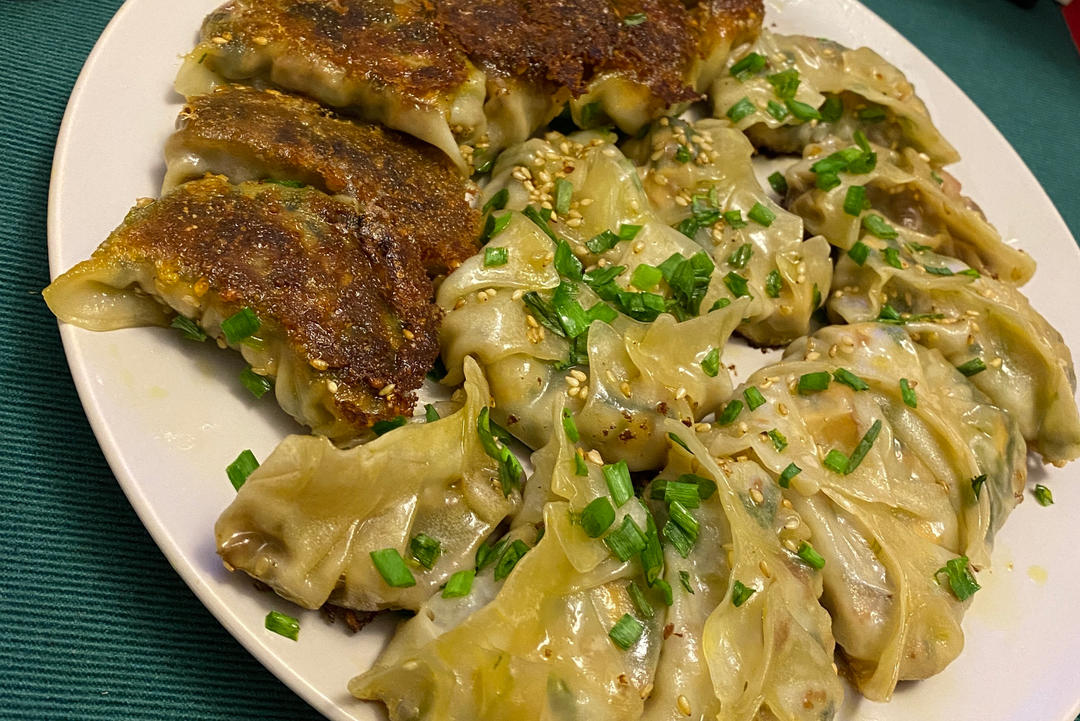 当季的马兰肉馅饺子