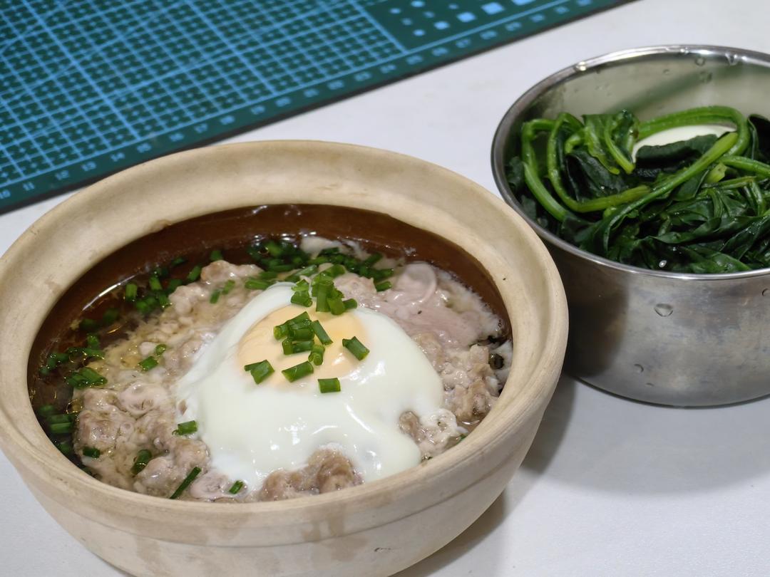 简单又好吃的肉饼蒸蛋