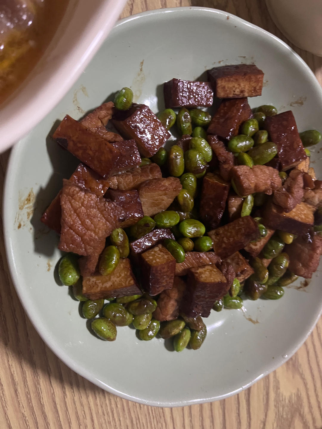 超下饭的毛豆米干子炒肉