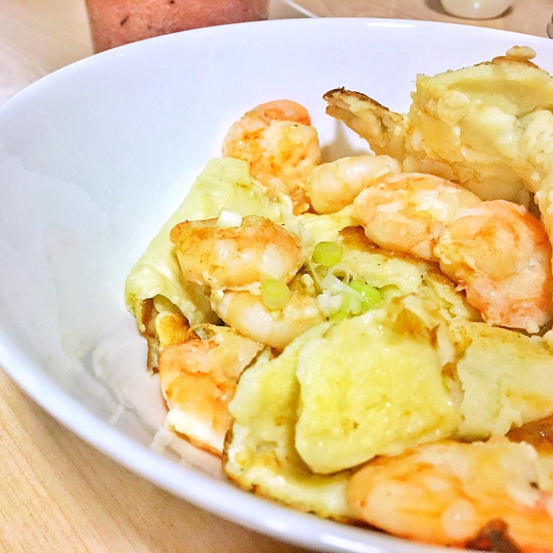 虾仁蛋饼