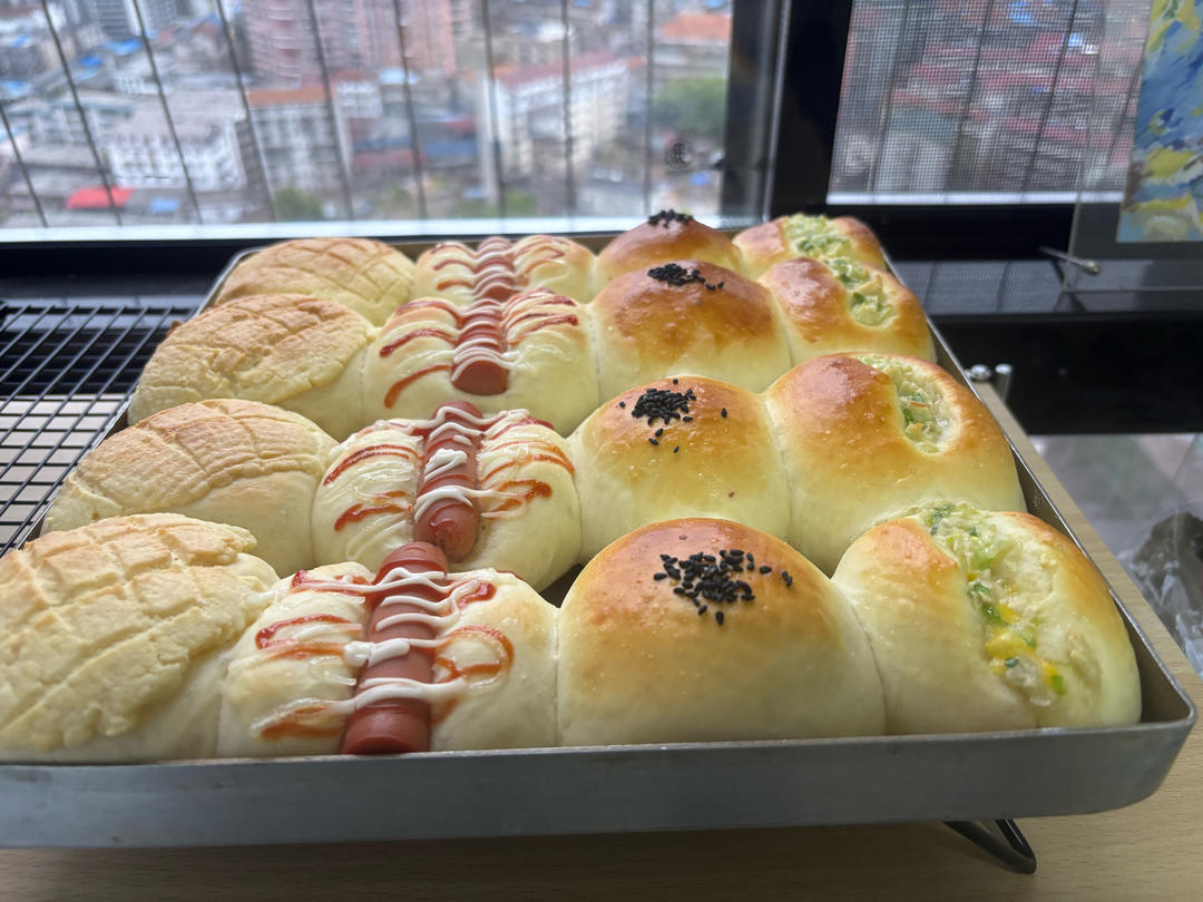 一个面团做4种口味面包！松软可口巨美味！