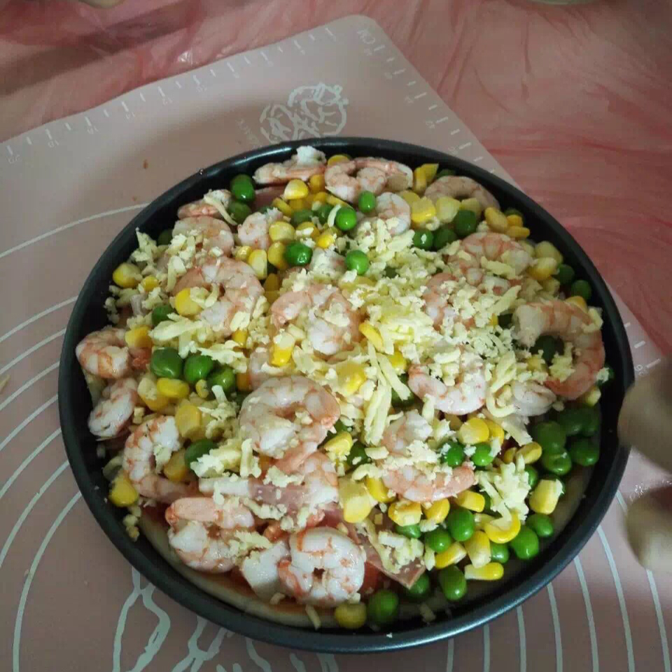 鲜虾培根薄披萨—海氏烤箱定制