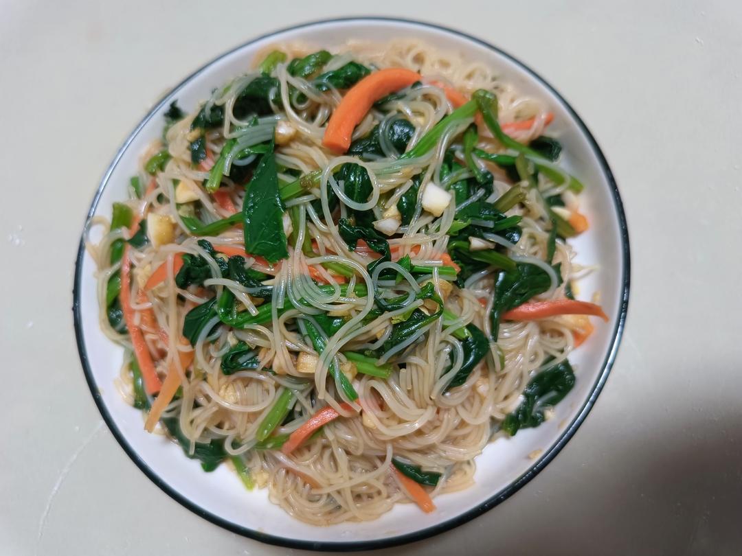 菠菜拌粉丝