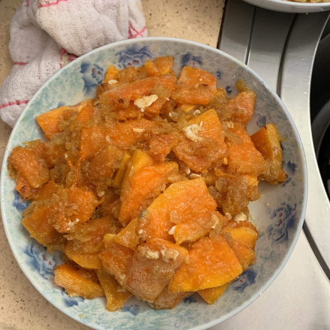 金沙南瓜🎃咸蛋焗南瓜🎃下酒小吃，大人小孩都喜欢💕