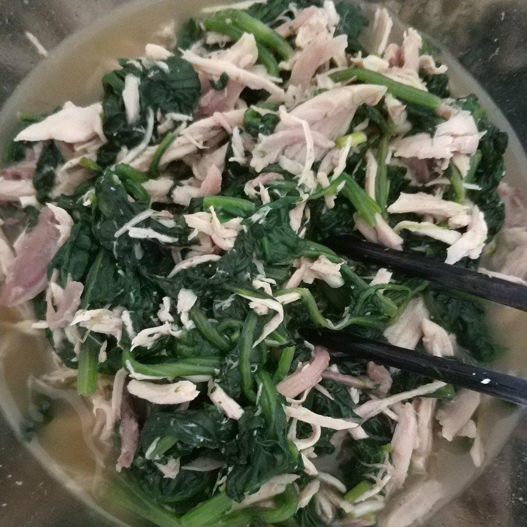 鸡丝菠菜