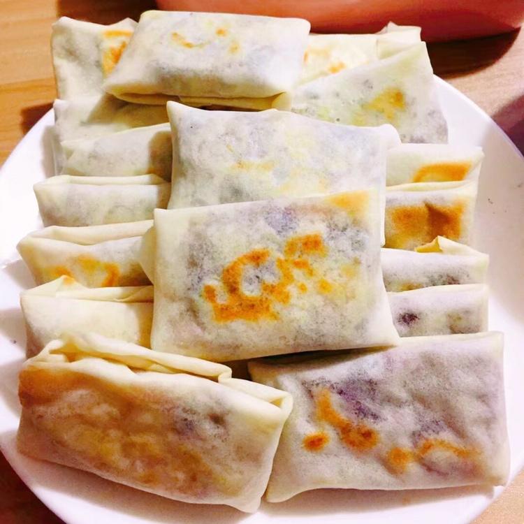 紫薯香蕉派～春卷皮版