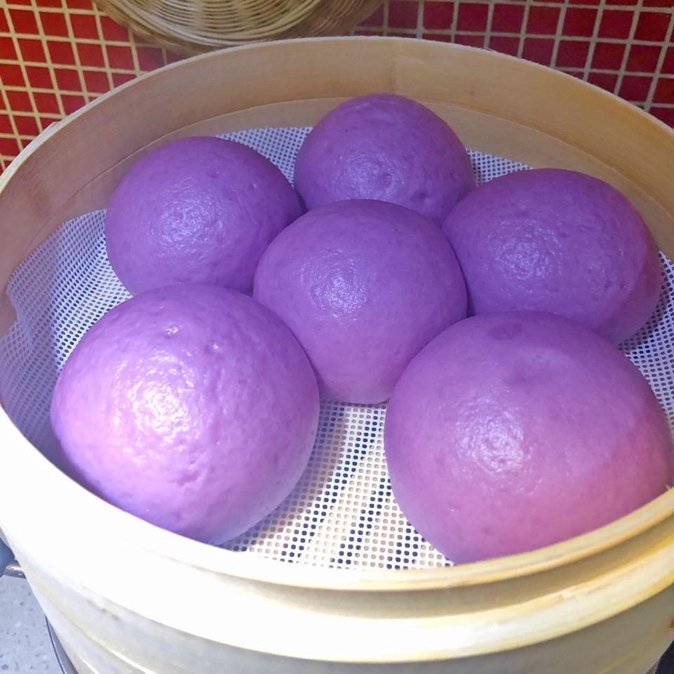 营养杂粮紫薯奶香馒头