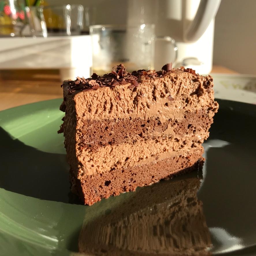 棕熊见习主厨做的巧克力巴菲蛋糕