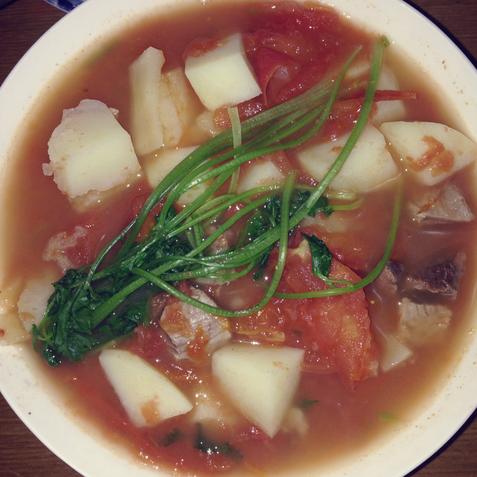 西红柿牛腩土豆