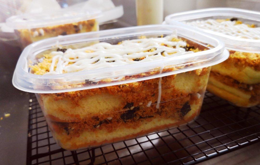 自制肉松沙拉蛋糕盒子