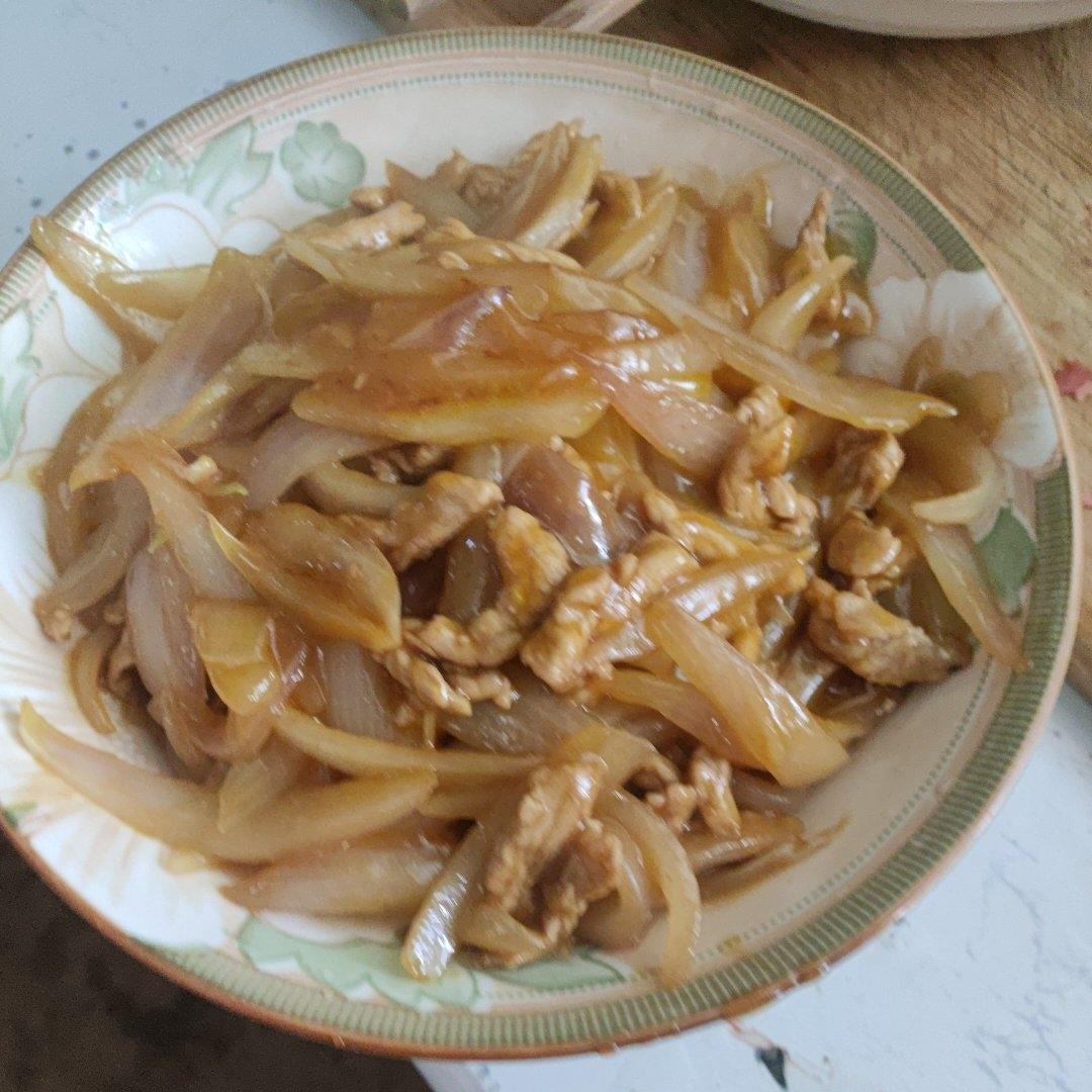 洋葱青椒炒肉丝