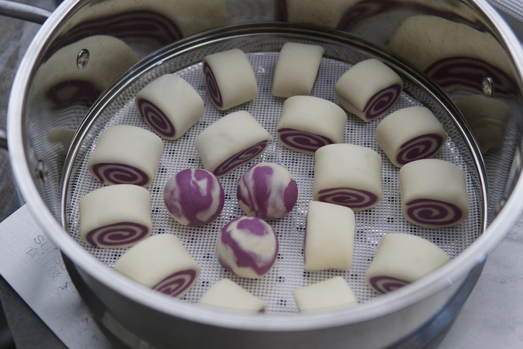 颜值担当：紫薯双色馒头