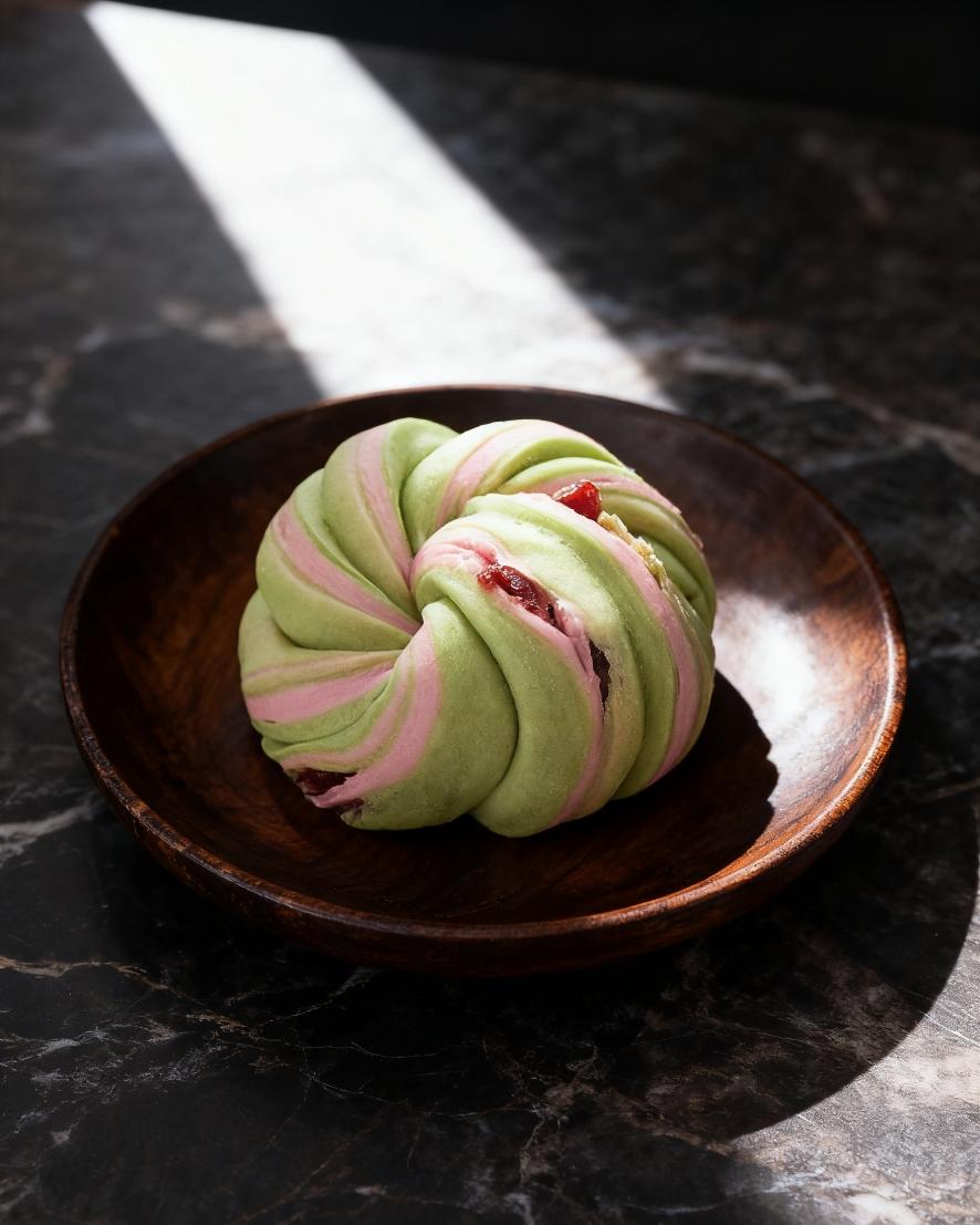 奶黄蔓越莓花卷馒头〔10%｜50%〕