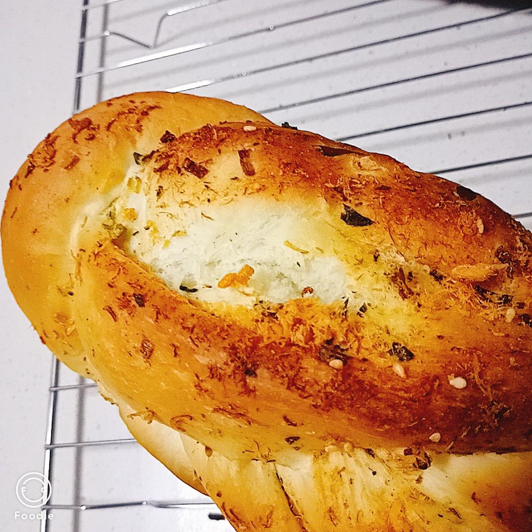 香葱肉松手撕吐司的做法