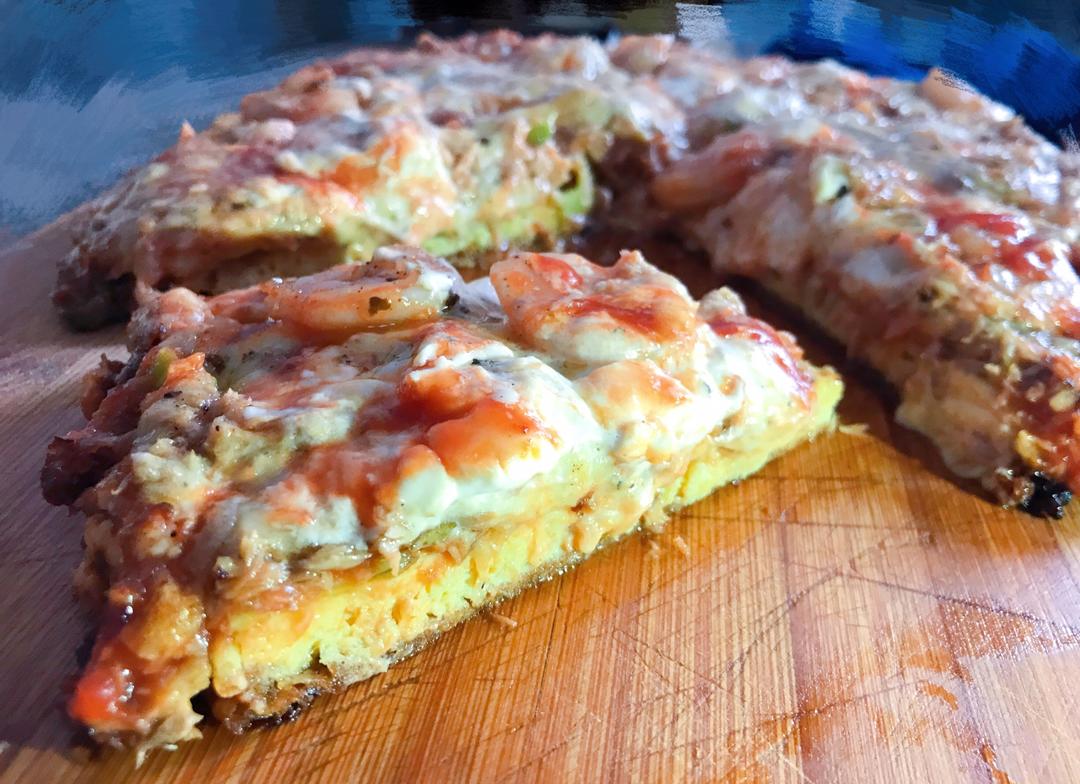 【新酮学报道】生酮低碳水免烤箱版仿海鲜披萨
