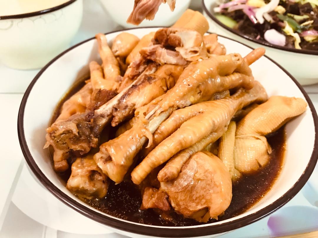 电饭锅脱骨红烧鸡爪