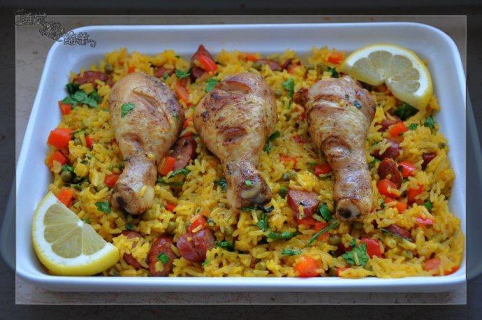西班牙烩饭（Paella） – 鸡翅香肠版的做法