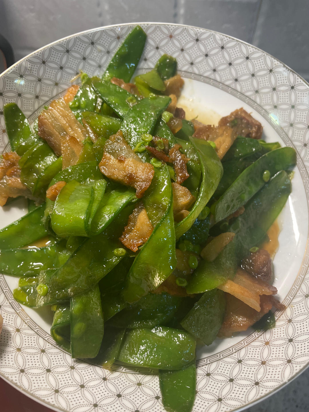 腊肉炒荷蘭豆
