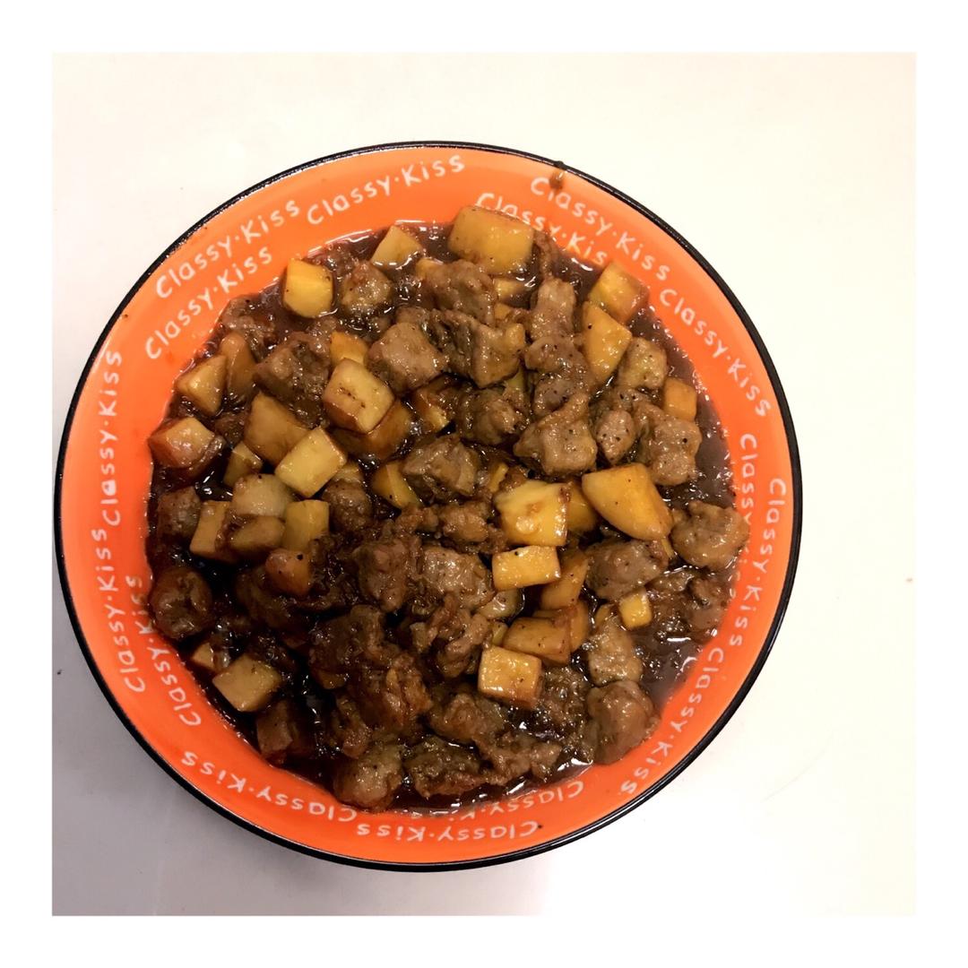 黑胡椒杏鲍菇牛肉粒