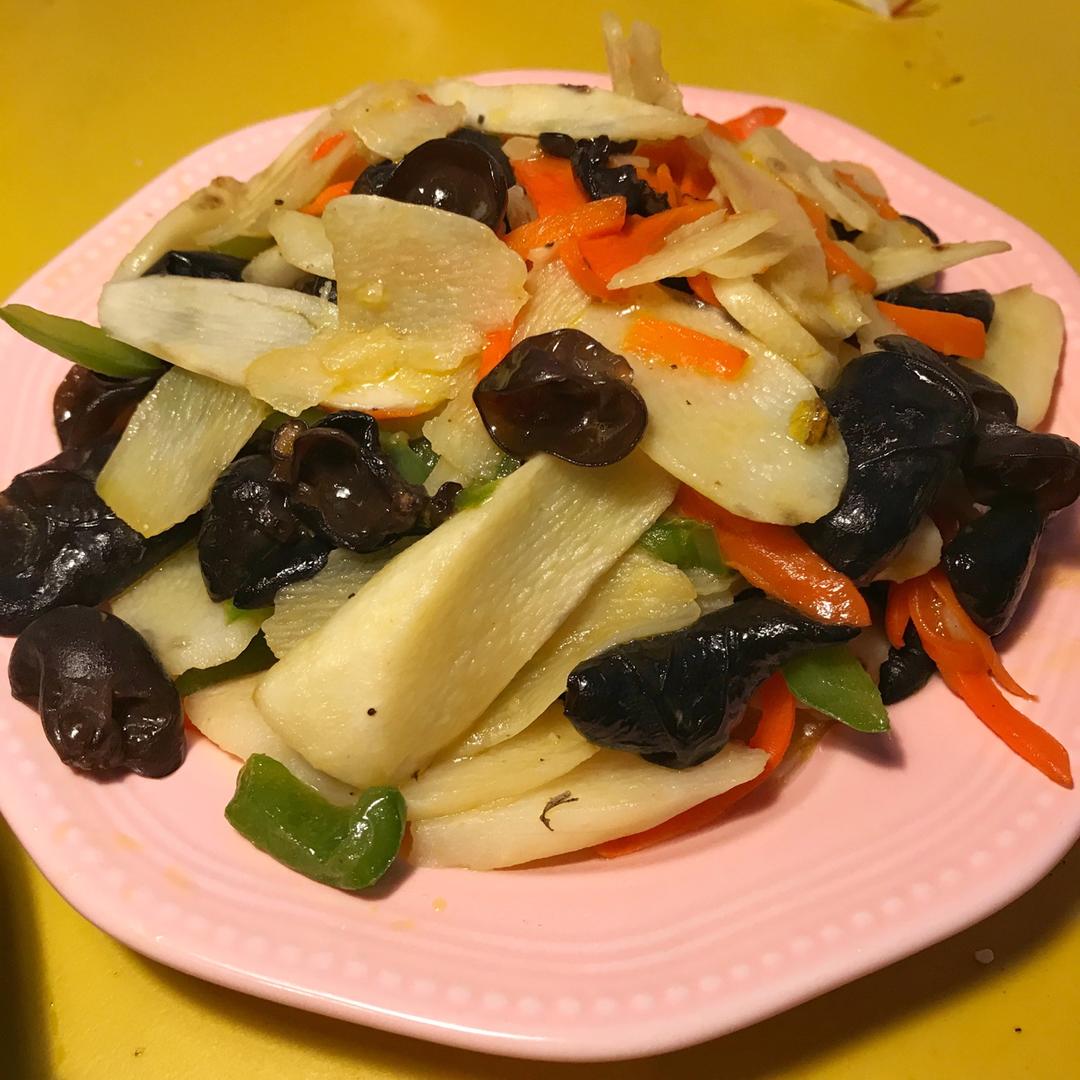 四色清炒山药