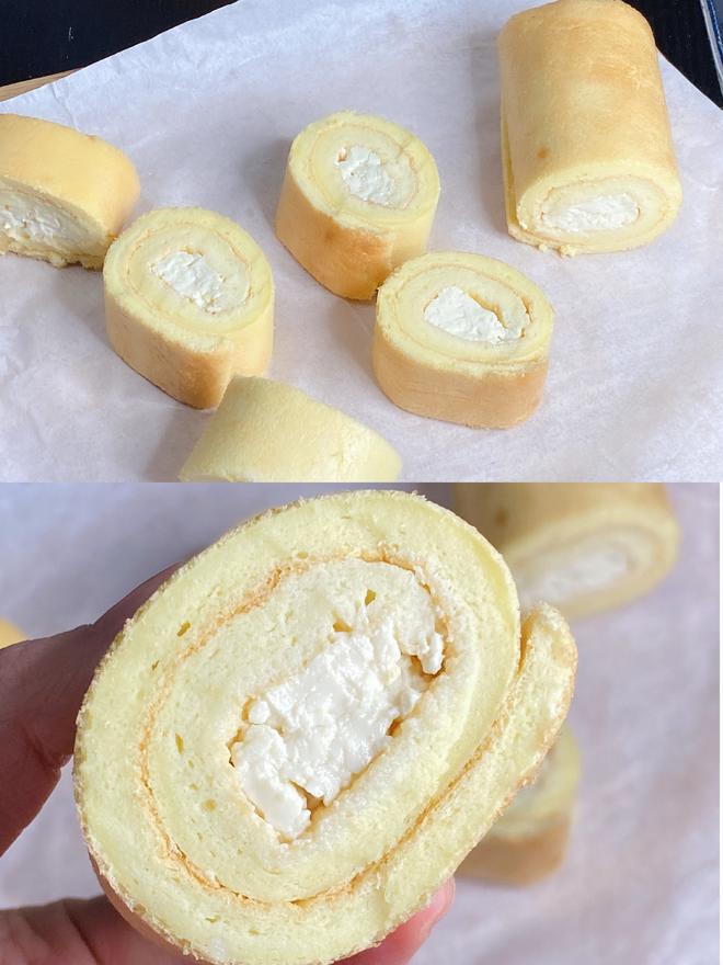 白玉豆腐蛋糕卷❗️无油糖不开裂超嫩的做法