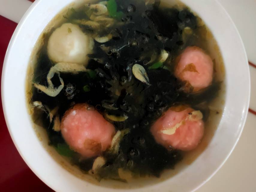 紫菜虾米鱼丸汤