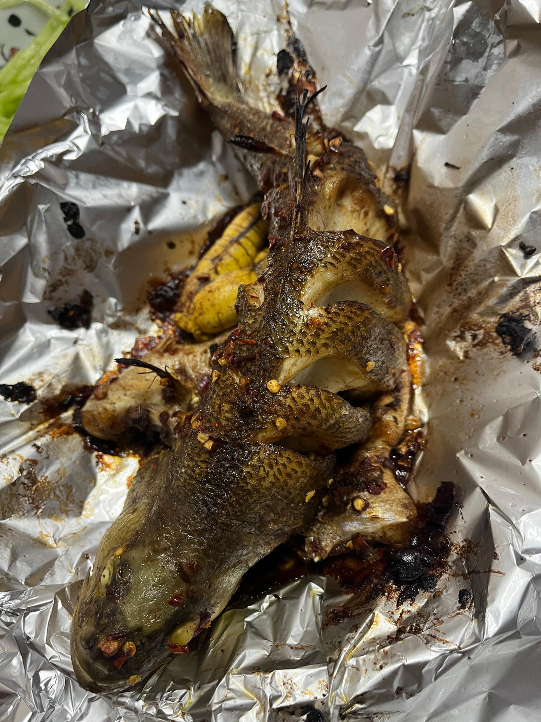 超简单的烤鲈鱼🐟