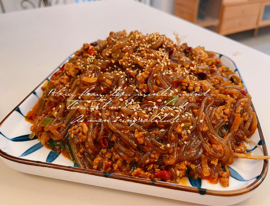 蚂蚁上树(肉末炒粉丝)超下饭‼️十分钟搞定