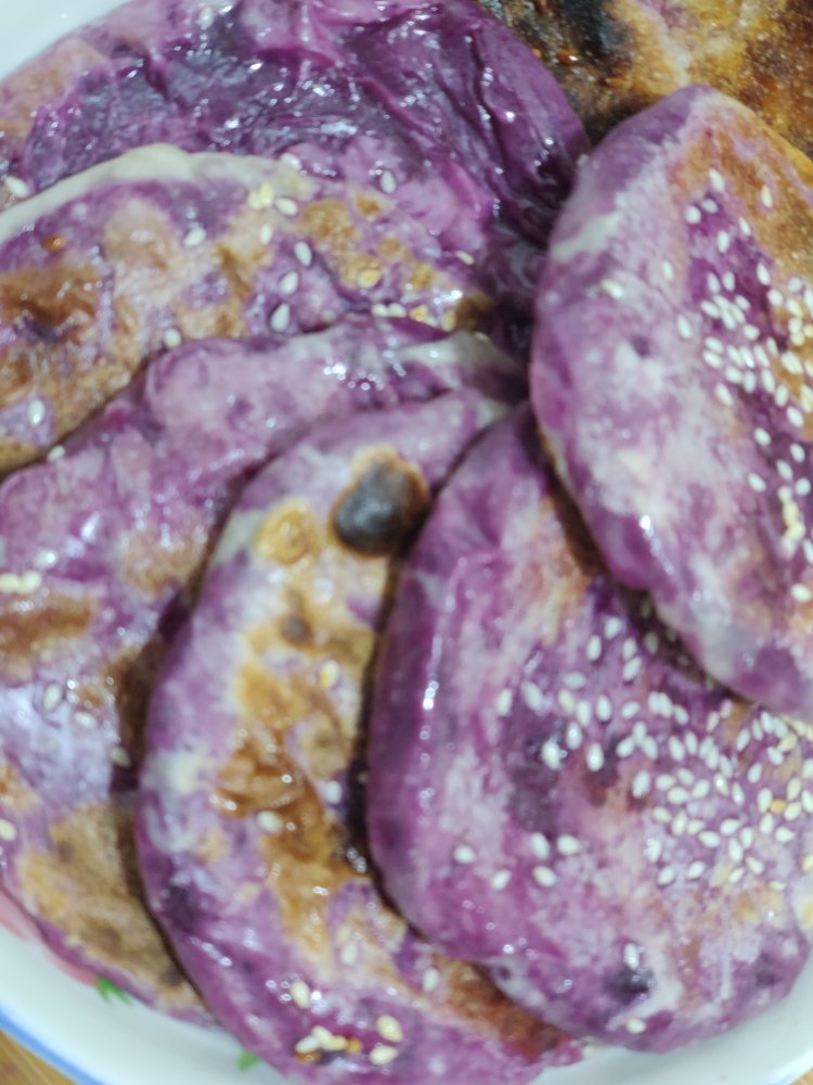 减肥餐紫薯山药饼