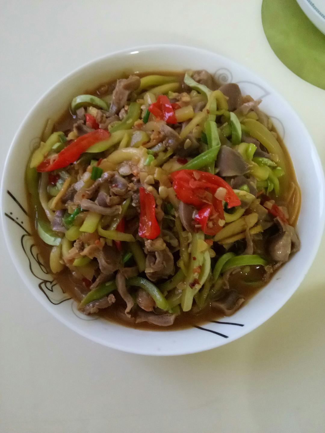 爆炒鸡胗
