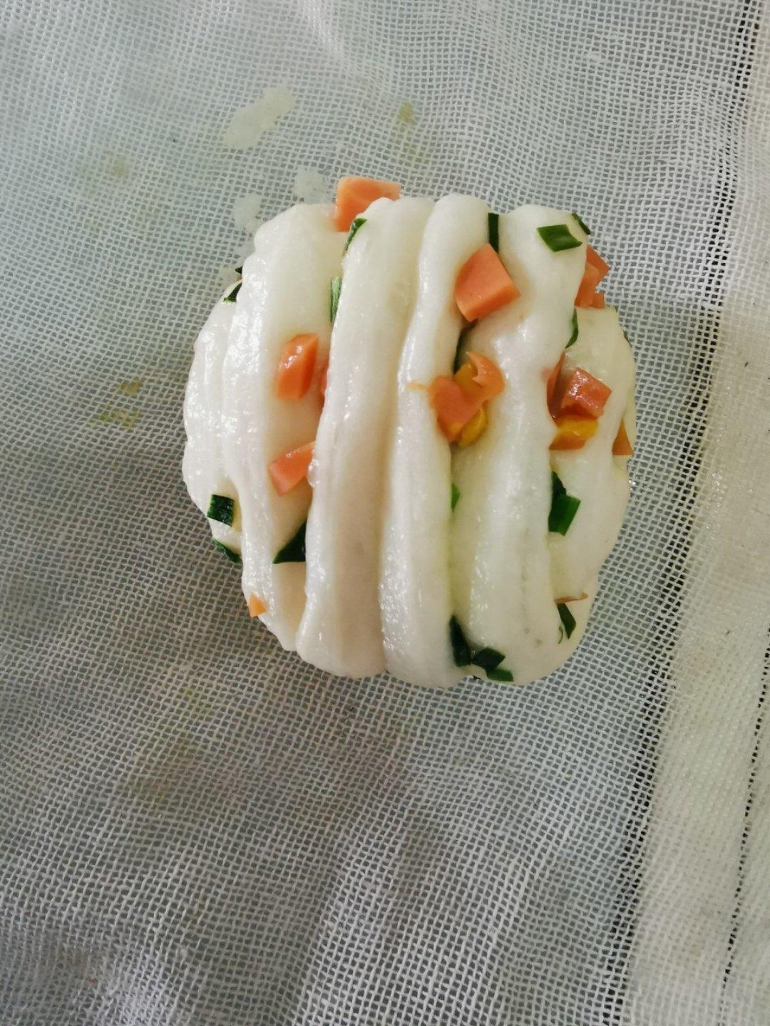 最好吃的火腿葱香花卷—附让葱不变黄的小窍门