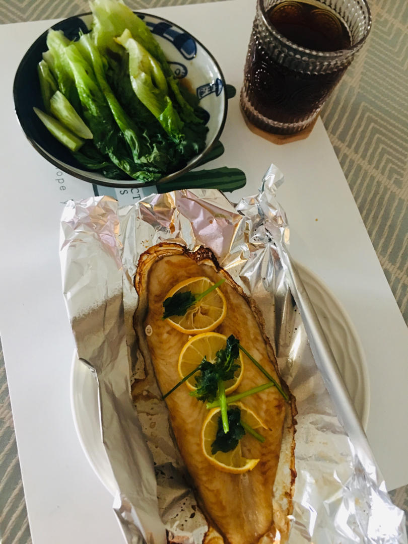 烤箱版❗️柠檬烤巴沙鱼健康减脂餐