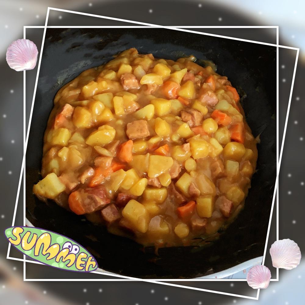 小白也能做出的好吃咖喱火腿饭