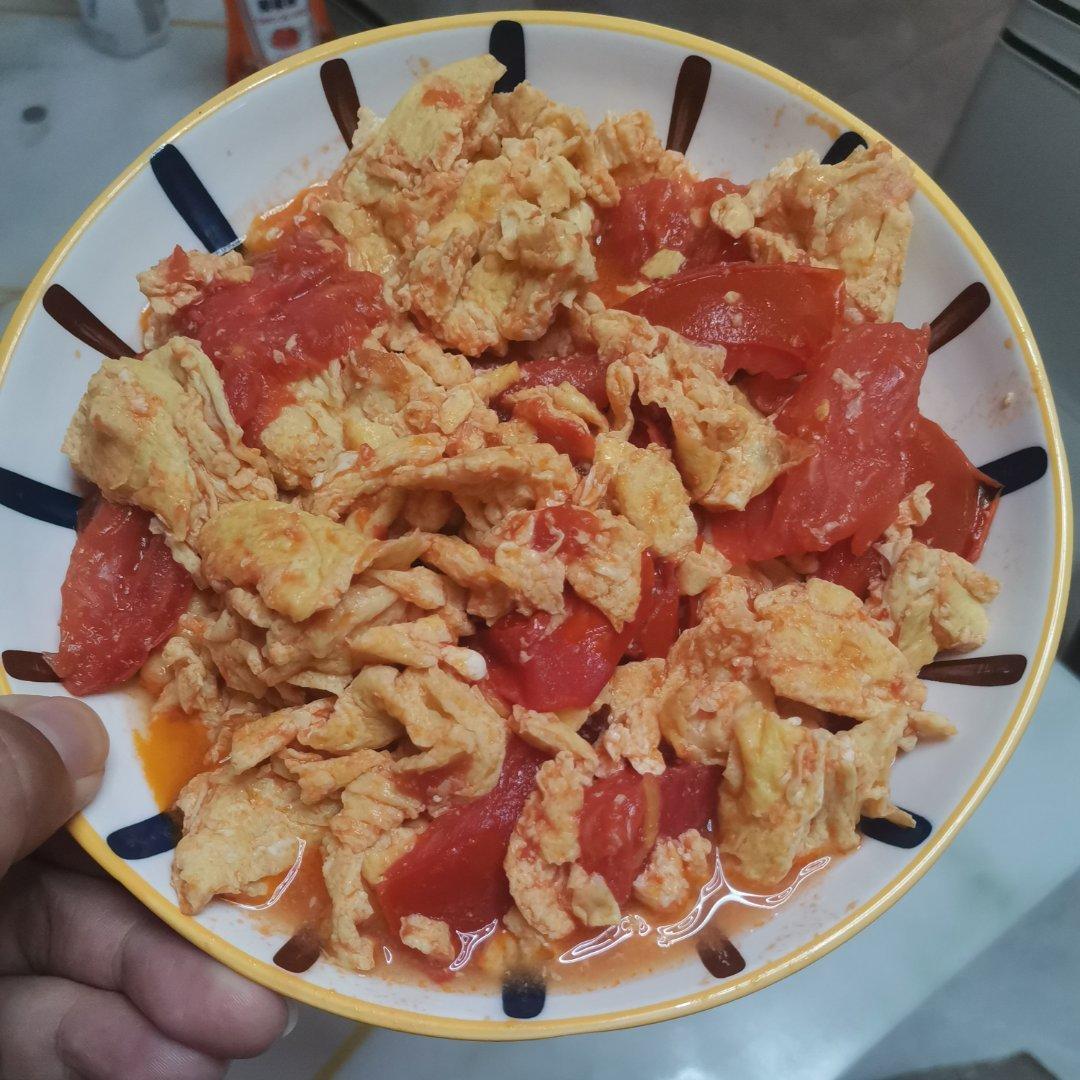 西红柿炒鸡蛋（未曾失败过的菜品）